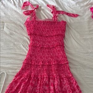 Pink Floral Preppy dress